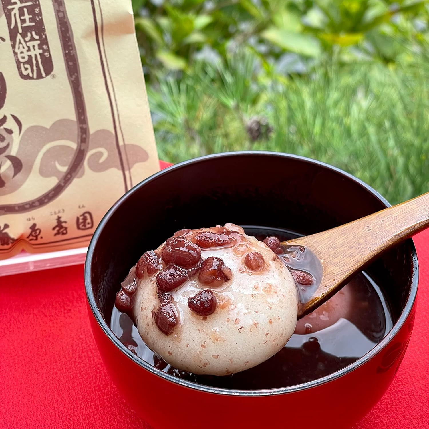 出雲ぜんざい1食分×3袋セット【出雲市・原寿園】紅白の餅入り縁起物