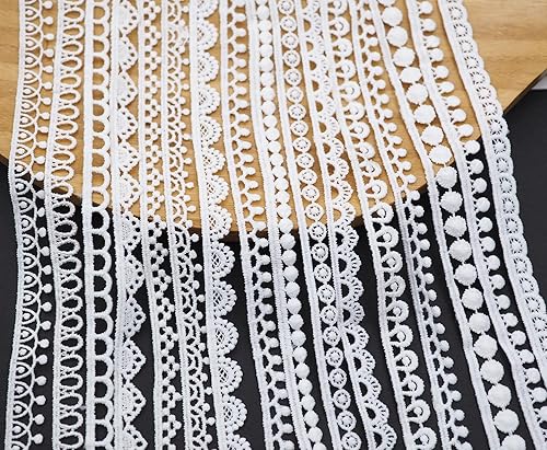 Miniatura 1 de 15 estilos de cinta de encaje muy estrecha, adornos de encaje, suministros de manualidades de costura, paquete de Navidad, decoración de boda,