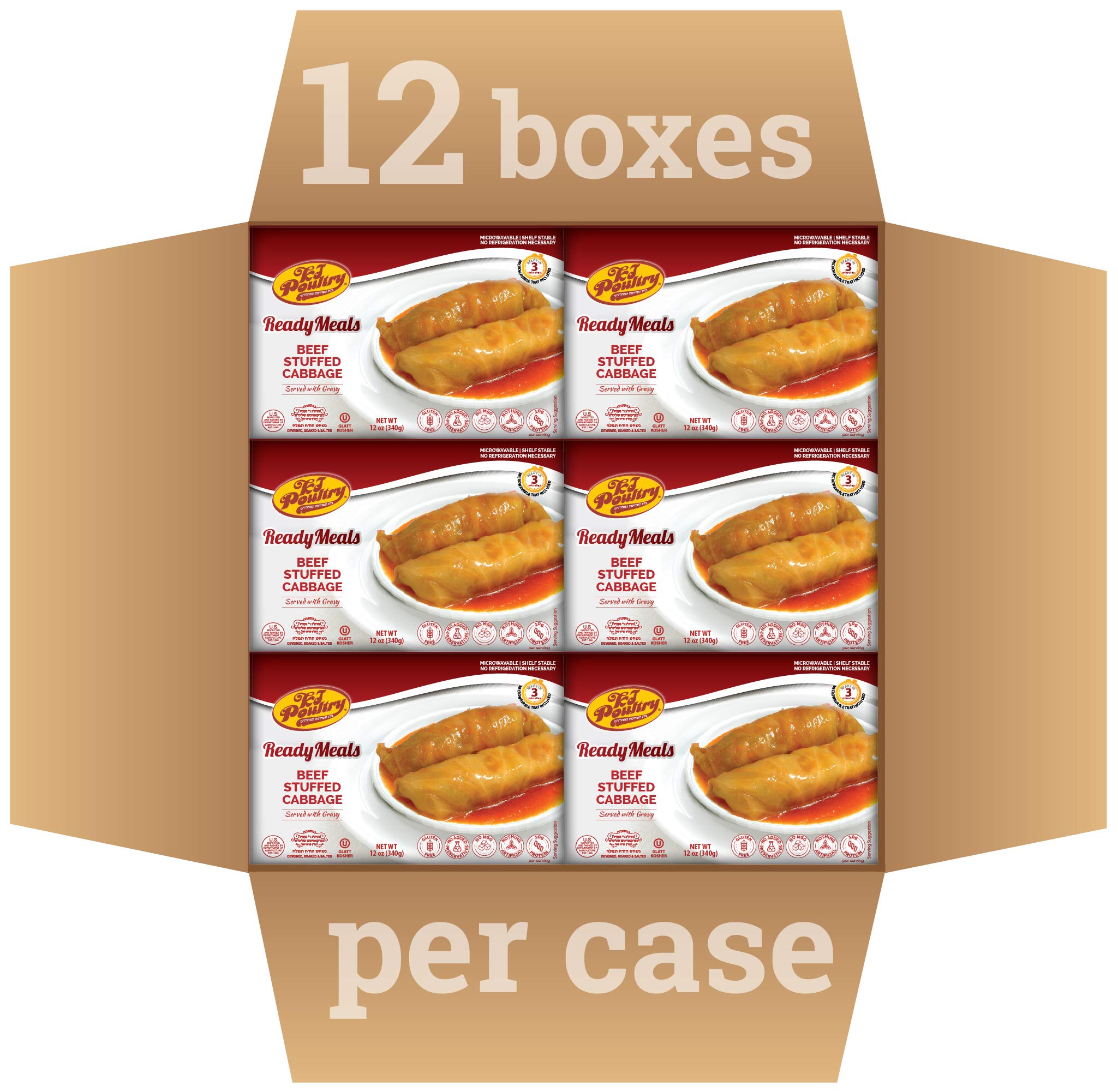 Buy Kosher Beef Stuffed Cabbage Rolls, MRE Meat Meals Ready to Eat