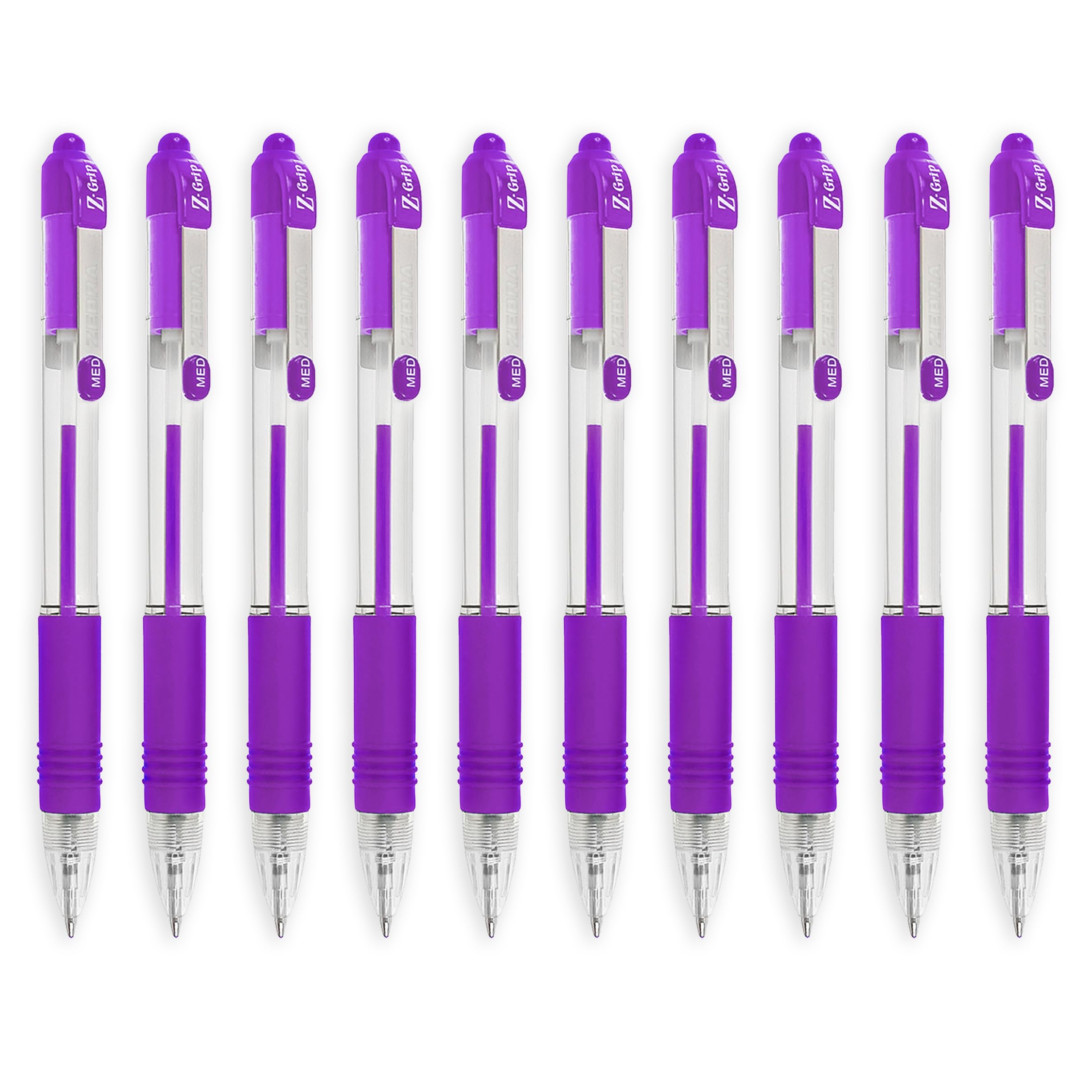 Zebra Z-Grip Retractable Ballpoint Pen - Economy Pack of 20 (Violet), 1 count (Pack of 20) - Image 3