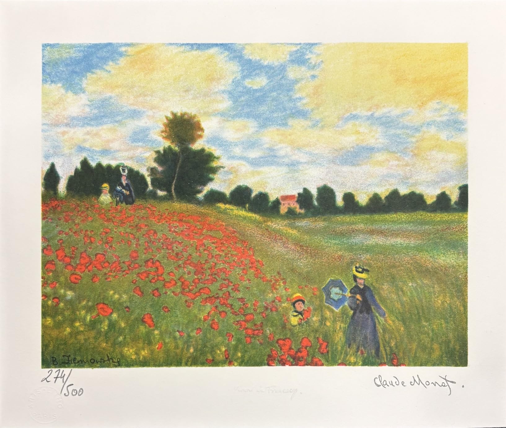 Amazon.co.jp: 絵画 版画 モネ シート作品 『アルジャントュイユの
