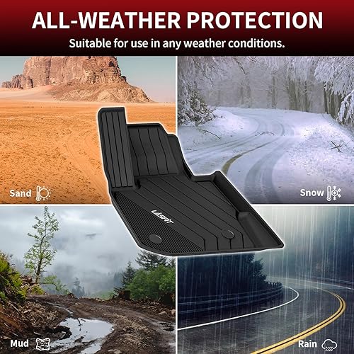 Miniatura 6 de LASFIT Alfombrillas para BMW X3 2018-2024 y BMW X4 2019-2024, juego completo de tapetes impermeables de TPE para todo tipo de clima, primera y 2da