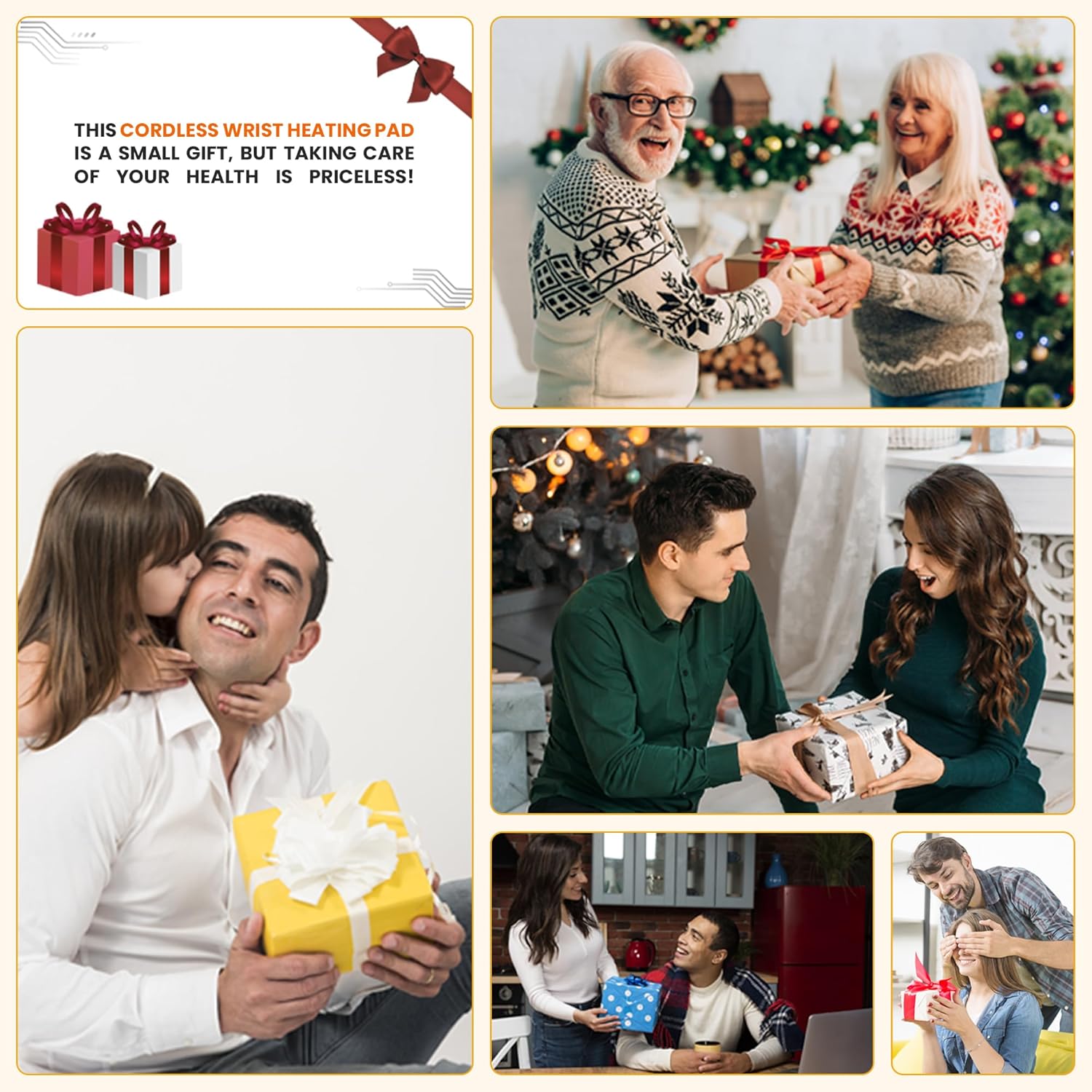 Cordless Wrist Heating Pad for Pain Relief - 5 Heat Levels & Vibration, 3000mAh Rechargeable Battery, 30min Auto-Off, Adjustable Velcro Wrap for Arthritis, Carpal Tunnel, Tendonitis - Left/Right Hand - Image 7