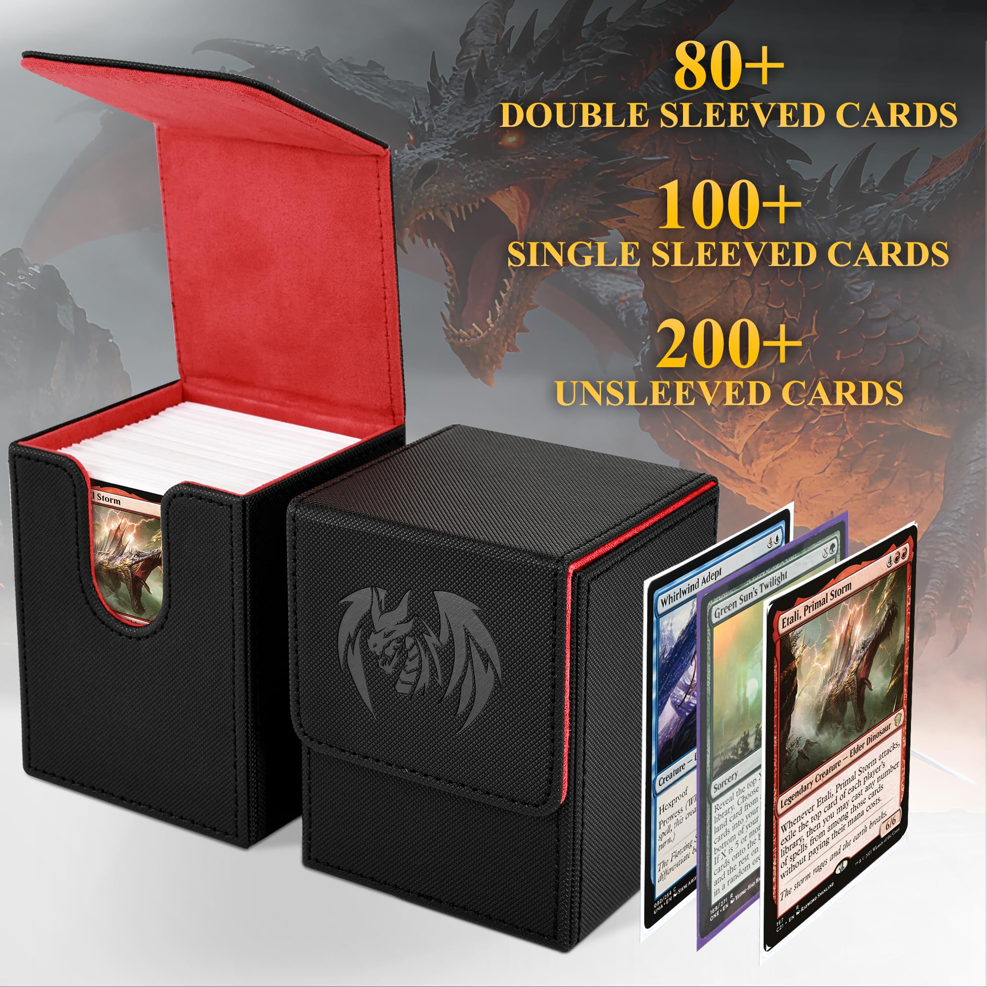 Zlca Caja De Cartas Con 2 Divisores Para Cartas Mtg,... | Meses Sin Interés