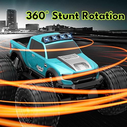 Vista 41 de Threeking 1:16 Camión monstruo impermeable juguetes RC Cars anfibio control remoto camiones 4WD todo terreno todoterreno Pickup juguete para 6 7 8 9