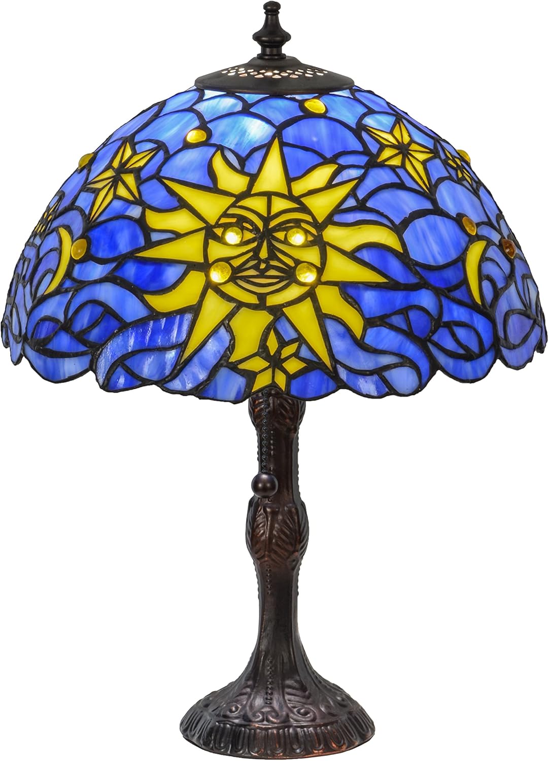 Meyda Lighting 153615 16.5"H Sun, Moon & Stars Table Lamp
