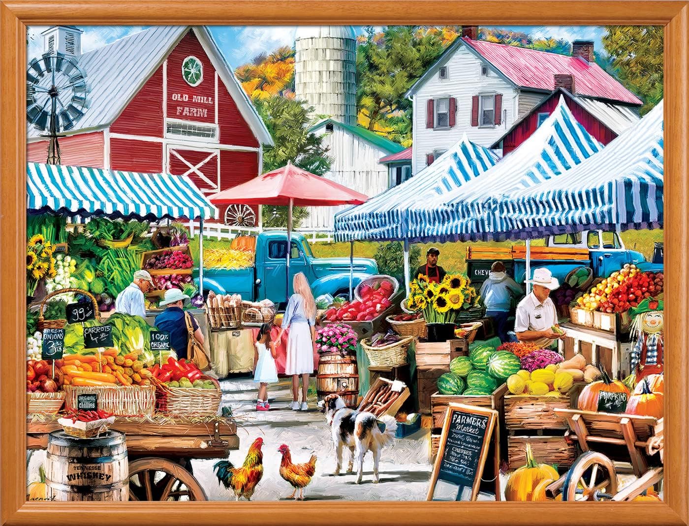 MasterPieces Puzzle da 750 pezzi per adulti, famiglia o bambini - Old Mill Farm Stand - 45,7 x 61 cm