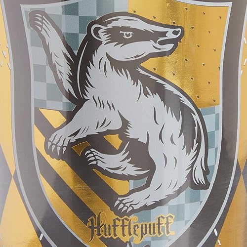 Miniatura 4 de Spoontiques Harry Potter - Vaso de aluminio, con pajilla y diseño de Hufflepuff, 20 onzas, acrílico, color amarillo