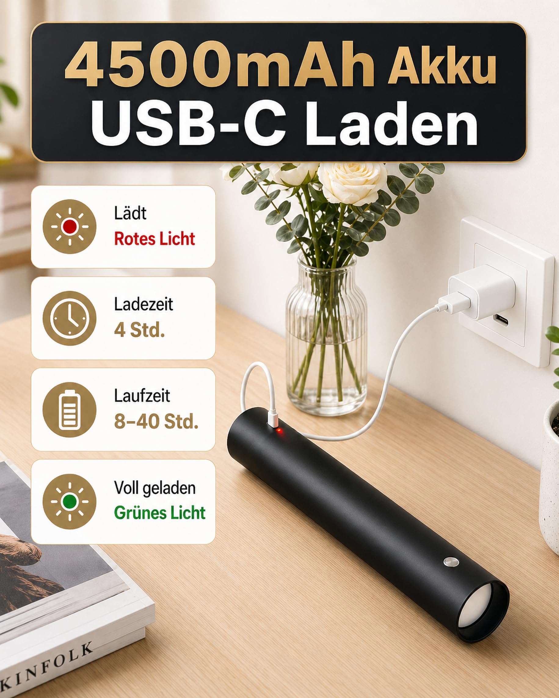 ACMHNC Akku Pendelleuchte, 2er LED Hängelampe mit Batterie 4500mAh, Dimmbare mit Fernbedienung, Timer 1/2/4/6H, 3 Lichtfarben, 5W Pendelleuchte Schwarz für Schlafzimmer, Esstisch, Ø4x30cm