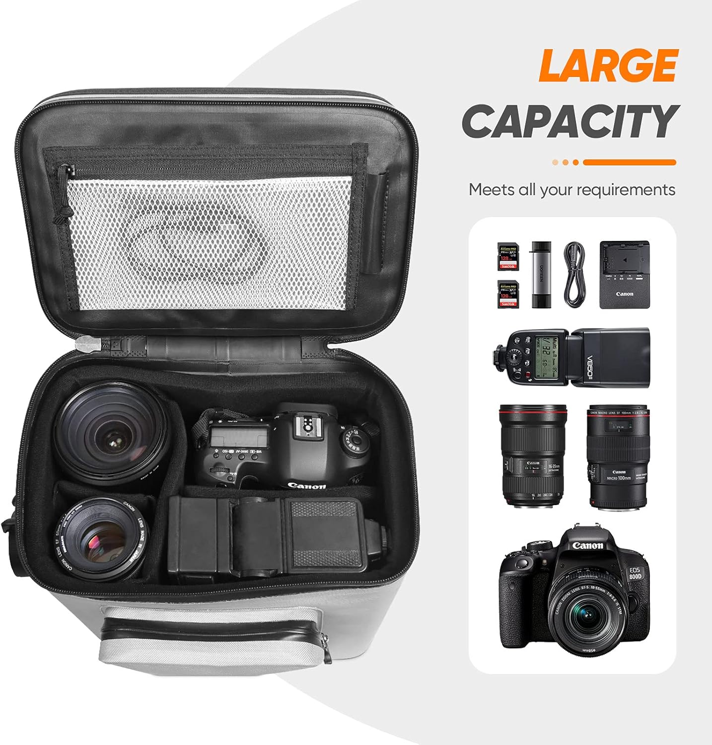 COOS BAY NEWT Fully Waterproof Padded Camera Shoulder Bag with Leak-Proof Zipper, High-Frequency Welded Seams and Removable Padded Inserts. Holds a Single DSLR or Mirrorless Digital Camera