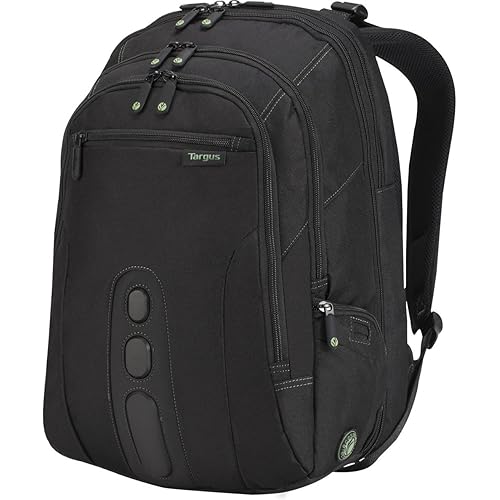 Targus Spruce EcoSmart Travel Laptop Backpack for 17 inch Laptops, TSA-Friendly Carry On Backpack Laptop Bag for Work and Travel, Black (TBB019US)