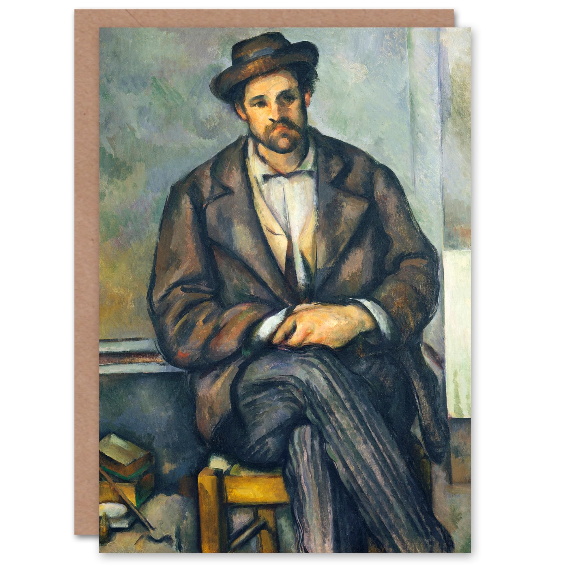 Artery8 Paul Cezanne Art Card Seated Peasant Portrait Painting