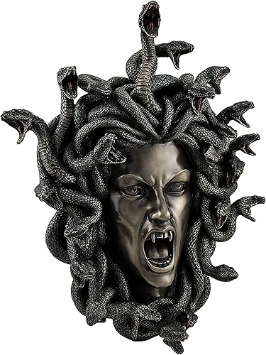JFSM INC. Placa de pared Medusa Head wSnake Hair Gorgon Lady