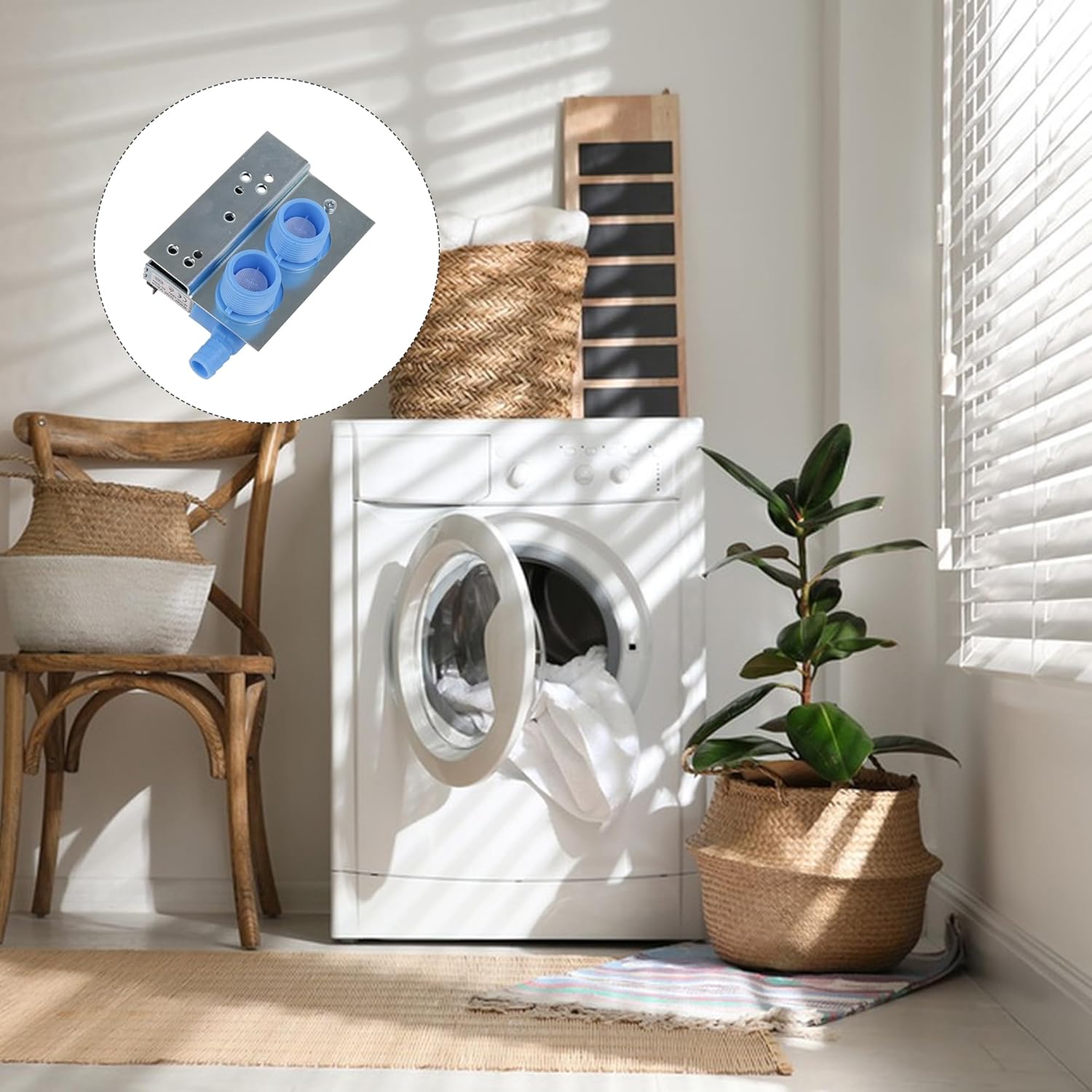 BQLZR 285805 Water Inlet Valve next to a washing machine