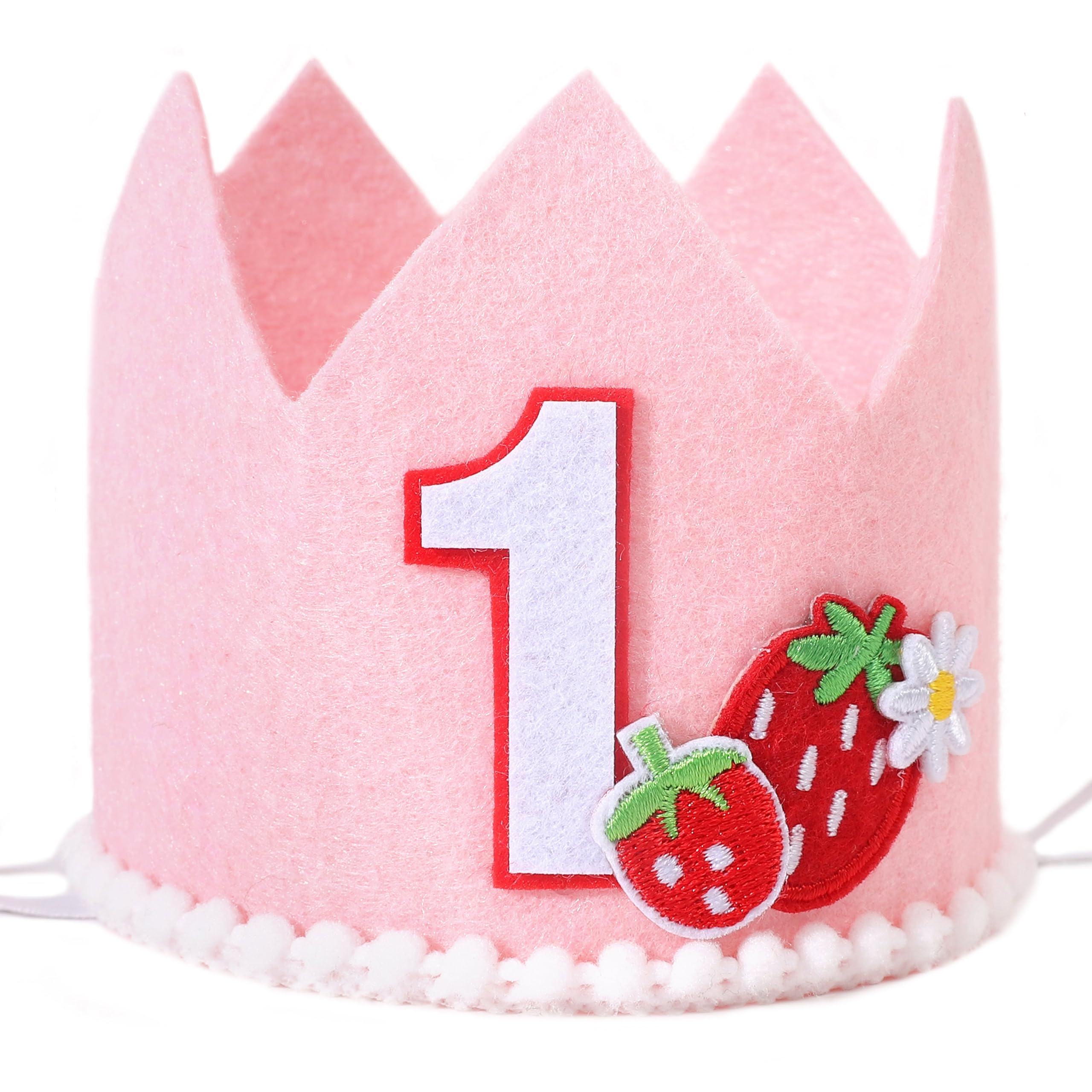 AgkvwStrawberry 1st Birthday Crown for Girls - Berry First Birthday Decoration, Sweet One 1st Birthday Hat, Berry Sweet Birthday Decor, 1st Birthday Photo Props