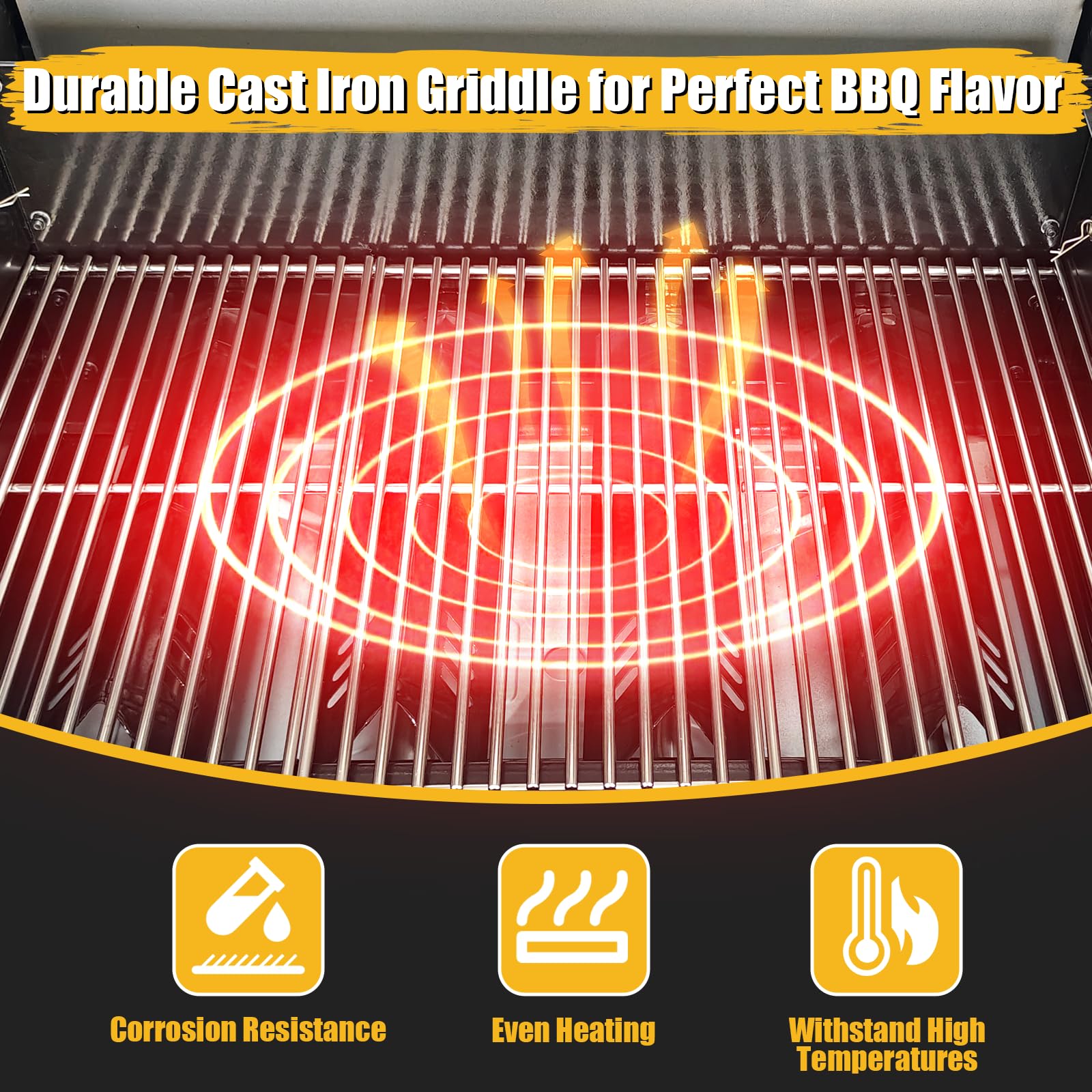 GFTIME Edelstahl Grillrost 44,5x26cm für Weber Spirit 200 Serie E210/220 S210/220 Gas Grills