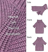 Vista 5 de Fitwarm Suéter de punto térmico para perro, abrigo de invierno para mascotas, chaqueta de cuello alto, trajes de cachorro, sudadera para gato