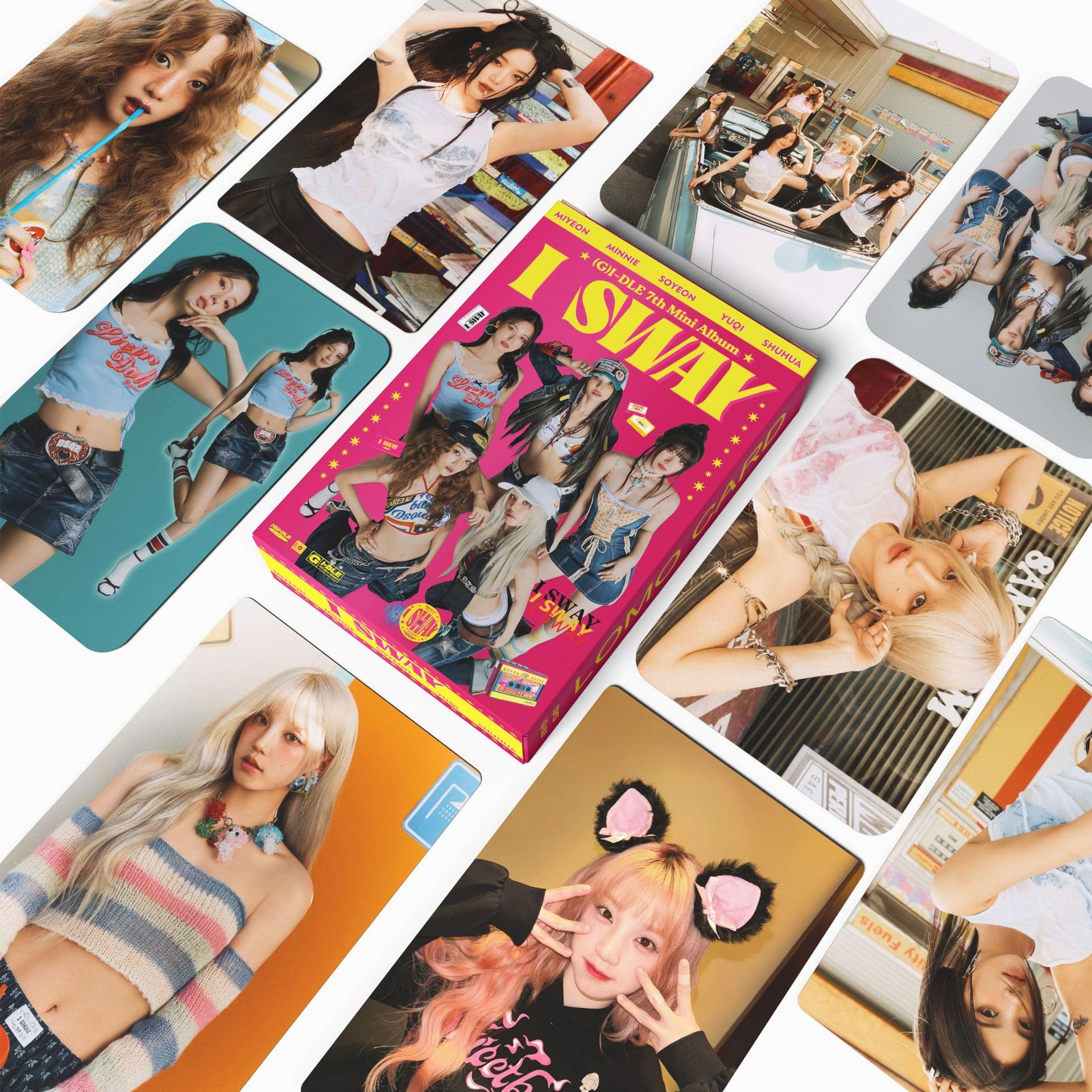 Zrhmcjen Girls 55Pcs (G) I-Dle Photo Cards I Sway New Album Photocards (G) I-Dle Mini Pcards Photocards For