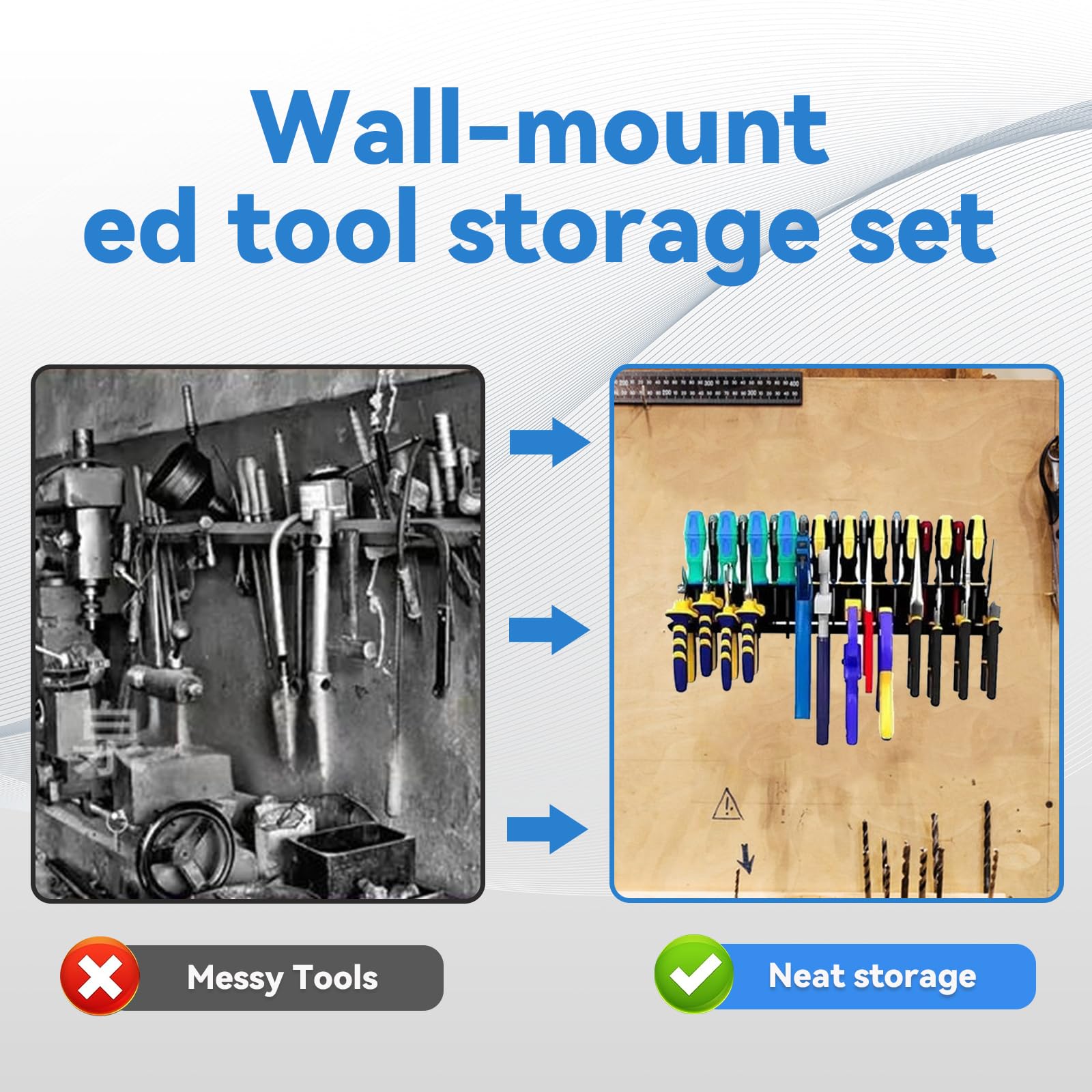 Porte-tournevis Mural – Porte-outils à Main Robuste En Acier