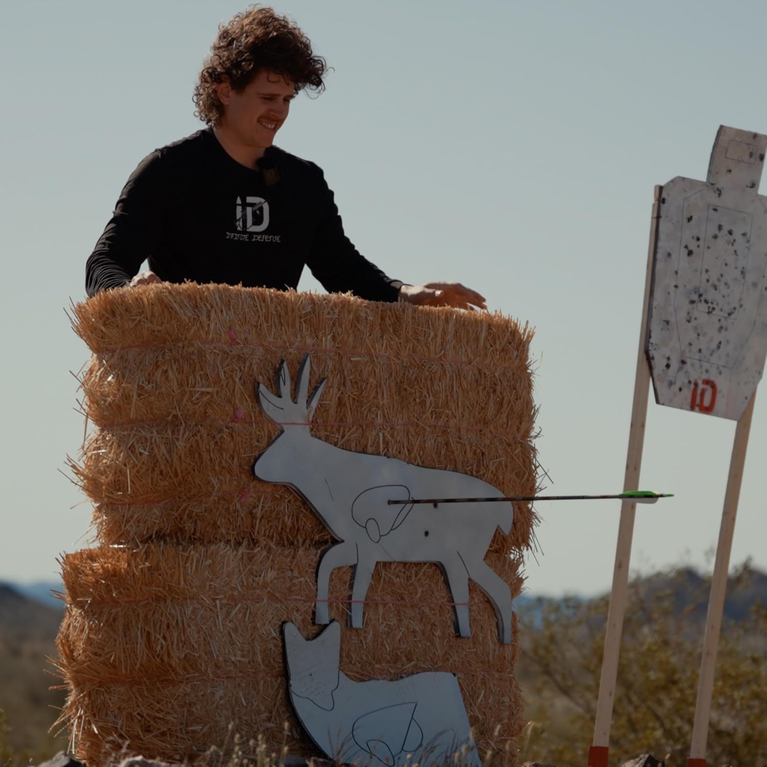 ID Coyote Silhouette Self-Healing Infinity Target - Archery Compatible, Competition-Style, Reusable Rubber Target, Reactive Hits, Weatherproof, No Ricochet, Lasts Thousands of Rounds