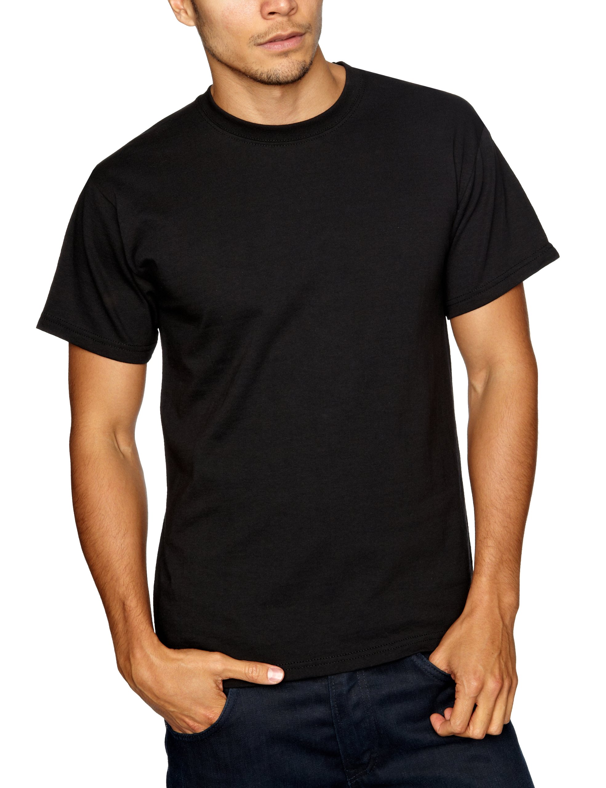Fruit Of The Loom Men's Black/Black/Heather/Heather/White 5 Pack Heavy T-Shirt XX-Large