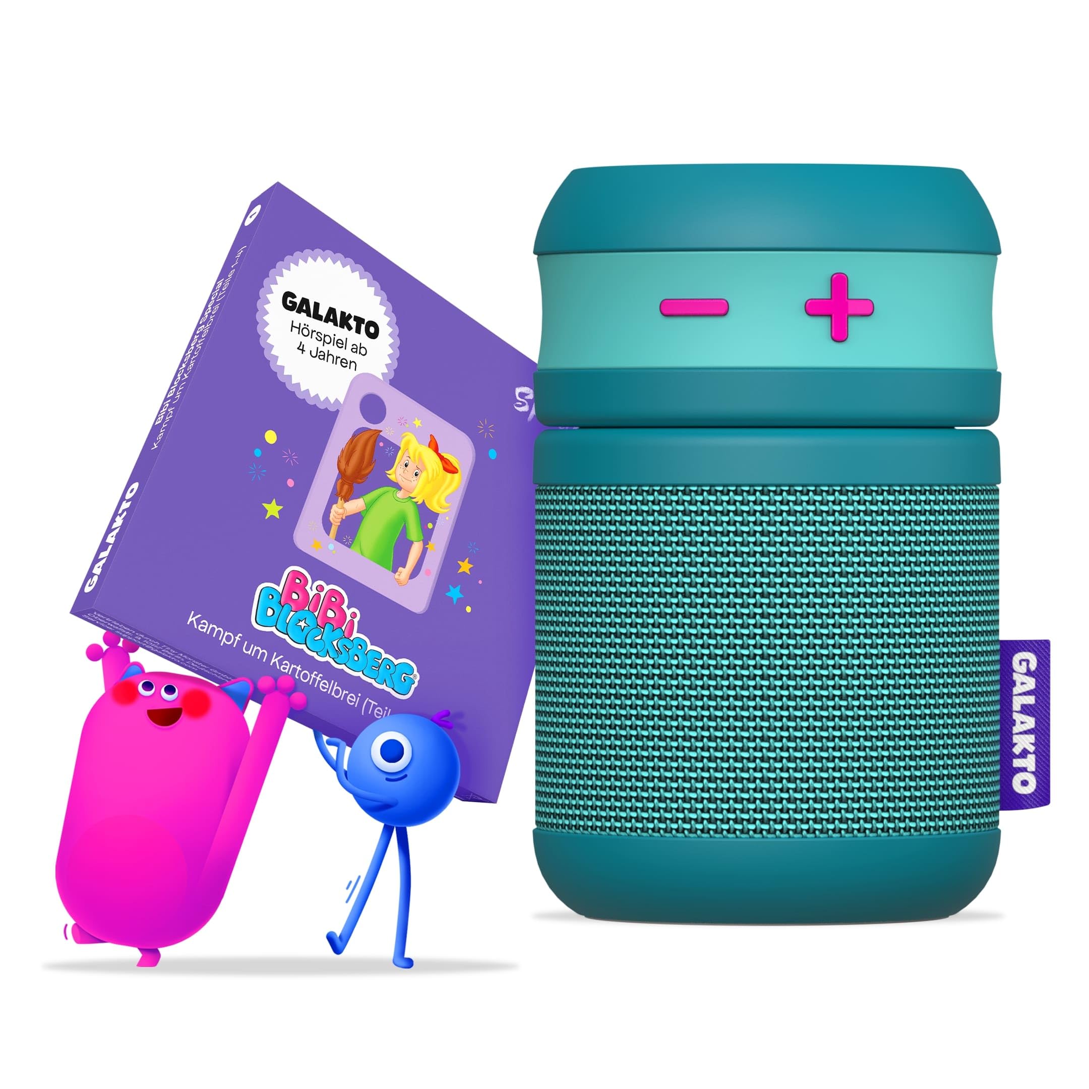 Galakto - Children's music and radio play player for home and on the go, Bibi Blocksberg Special Edition, on Amazon, including token "Kampf um Kartoffelmash" (German language)