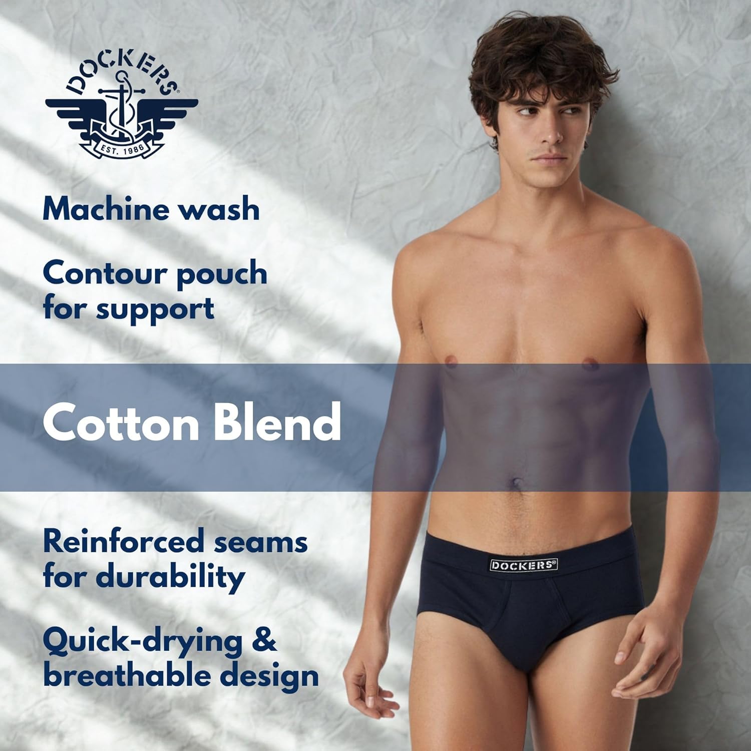 DOCKERS Mens Underwear Pack of 5 Mens Briefs Underwear for Men Soft Cotton - Image 5