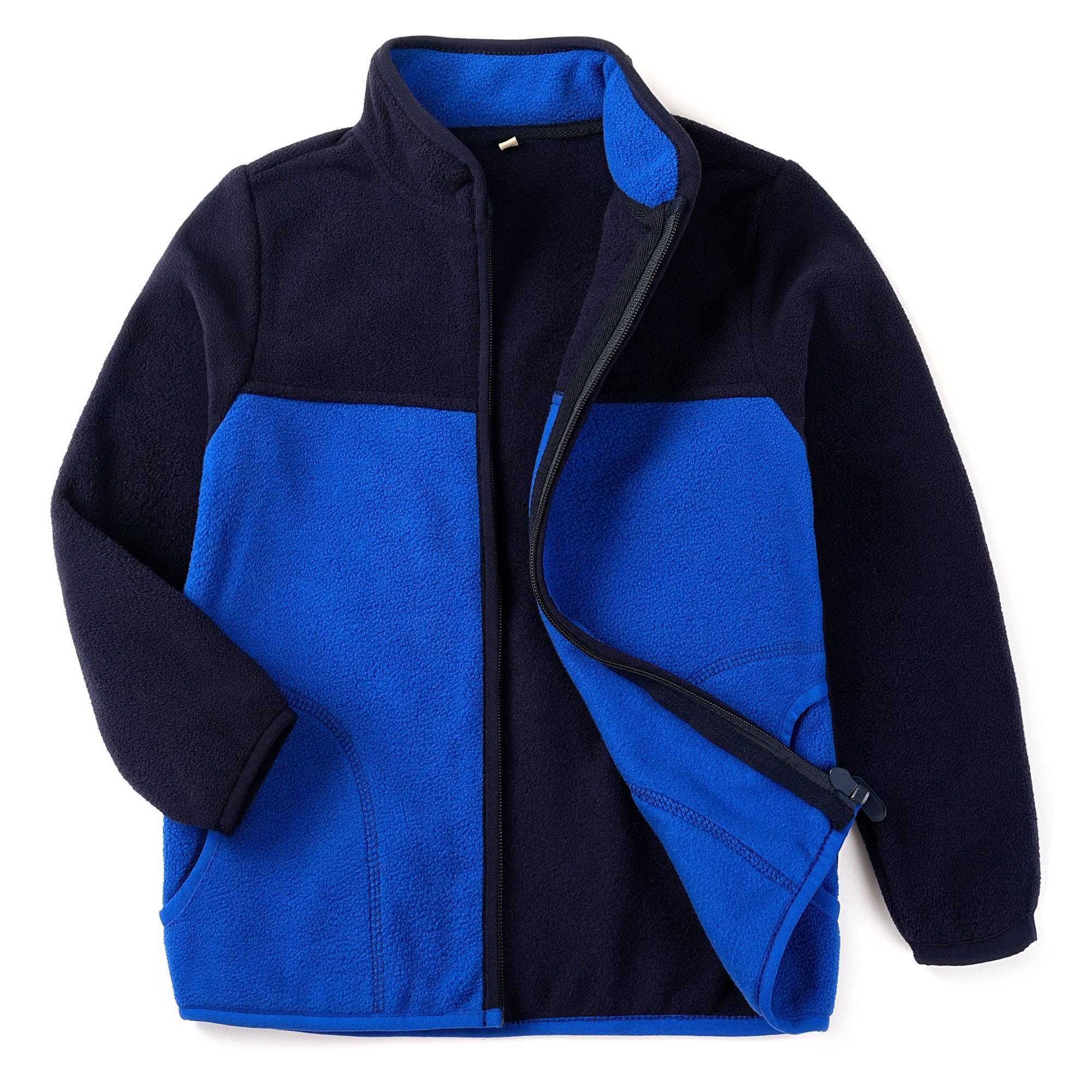 Toddler Boys Girls Fleece Jacket Lightweight Fall Spring 2-12 Years | Soft Anti-Pilling Fleece, Lightweight Fit, Easy Zip-Up, Hand-Warm Pockets, Windproof Stand-Up Collar, Wear Alone or as Layer