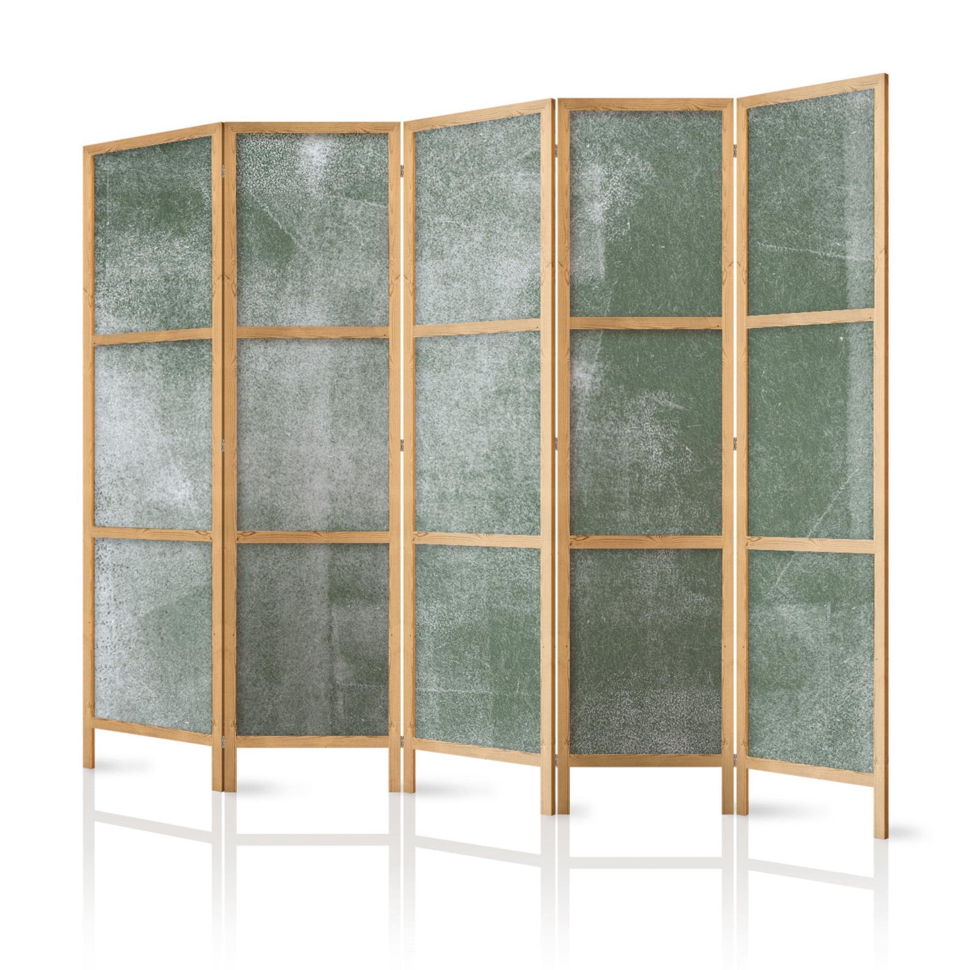 Drewniany parawan pokojowy 225 x 172 cm, 5 paneli, jednostronny, styl orientalny