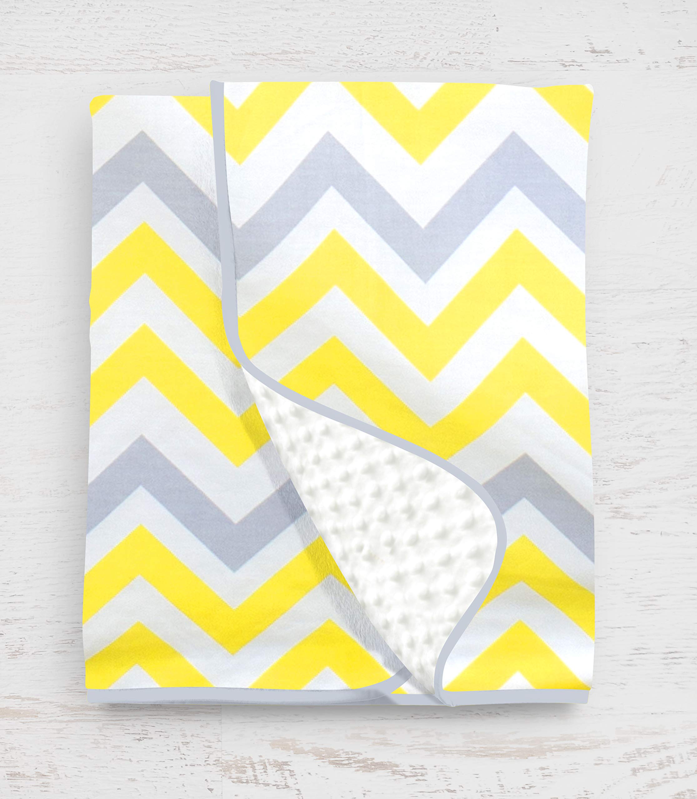 Pam Grace Creations Sunshine Baby Blanket, Yellow/White