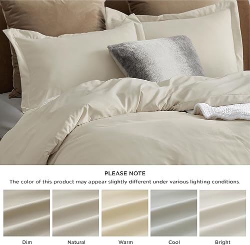 Miniatura 5 de Bedsure Funda de edredón de lino, tamaño matrimonial, de suave microfibra cepillada, para niños, con cremallera, 3 piezas 1 funda de edredón (80 x