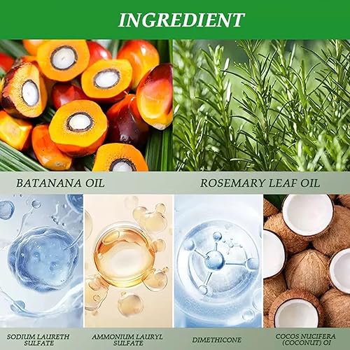 Miniatura 6 de 2 champús de aceite de batana, 100% aceite de batana con extracto de romero, champú de batana para la caida del cabello, nutre y regenera para el