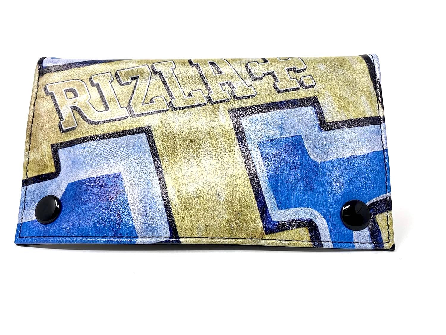 Rizla Portatabacco grande in pelle, ecopelle, multicolore, chiusura con cerniera, SIGARETTE_CASE