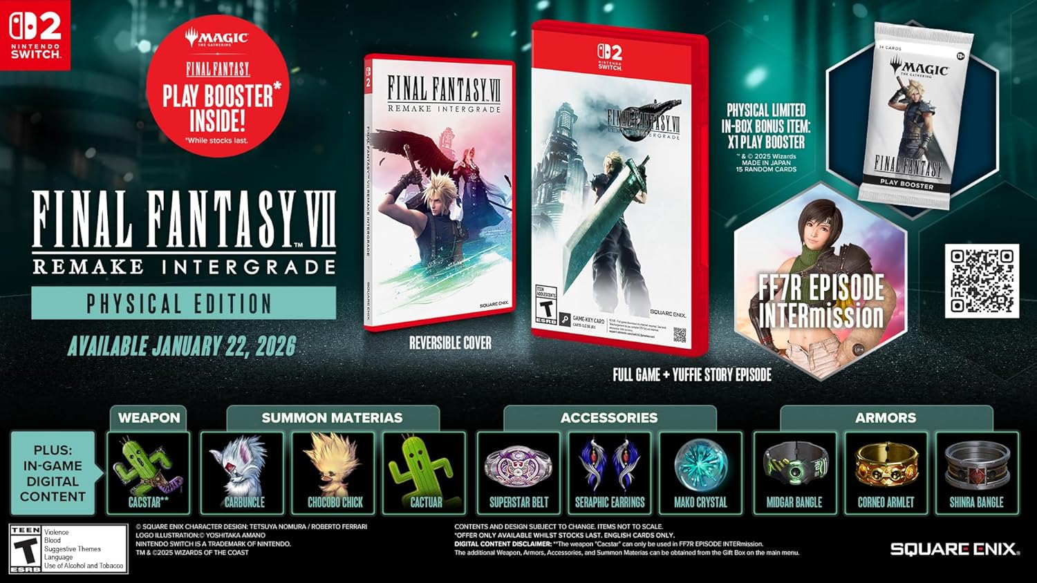 FINAL FANTASY VII REMAKE INTERGRADE - Nintendo Switch 2 (Includes Magic: The Gathering—FINAL FANTASY Play Booster) - Image 2
