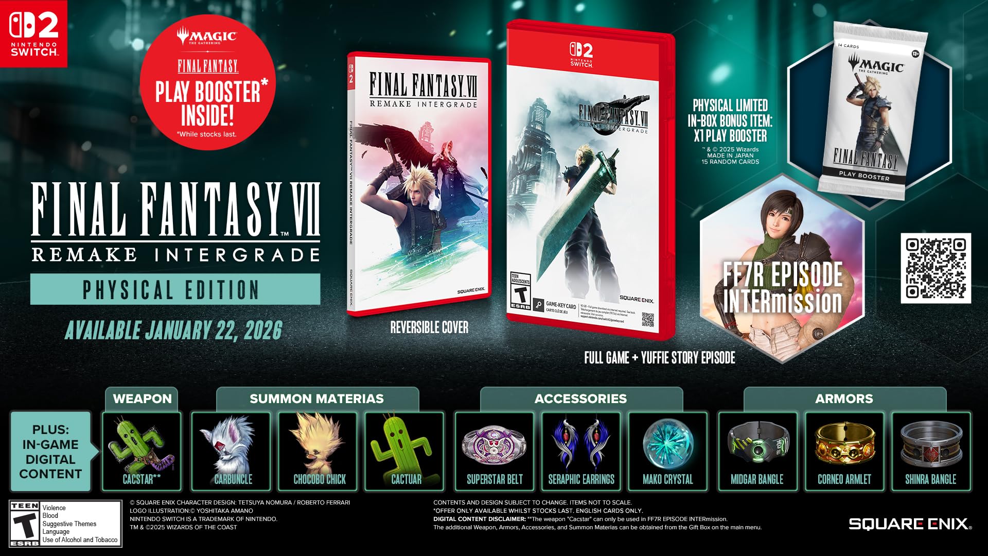 FINAL FANTASY VII REMAKE INTERGRADE - Nintendo Switch 2 (Includes Magic: The Gathering—FINAL FANTASY Play Booster) - 3