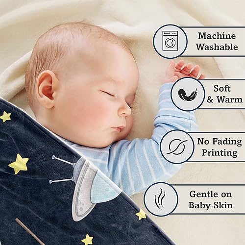 Miniatura 5 de Arteaga Mantas de bebé personalizadas para niños, mantas de bebé personalizadas para niños, manta de bebé del espacio exterior, el mejor regalo para