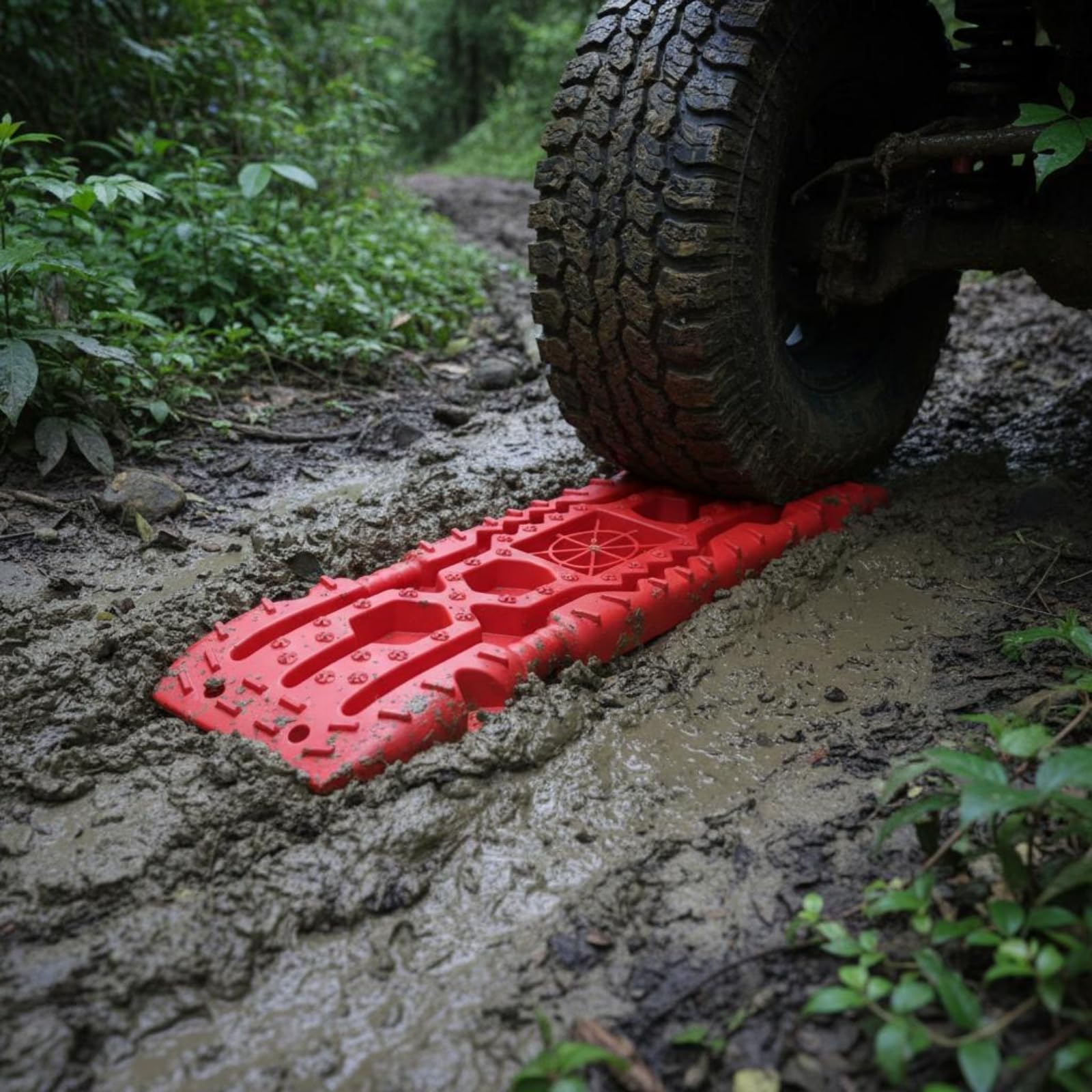 rockible Vehicle Recovery Board Tavole di Trazione Veicolo Pedane Antiscivolo Rampe di Uscita Pannelli con Canali E Rinforzato in Plastica con Impugnatura per