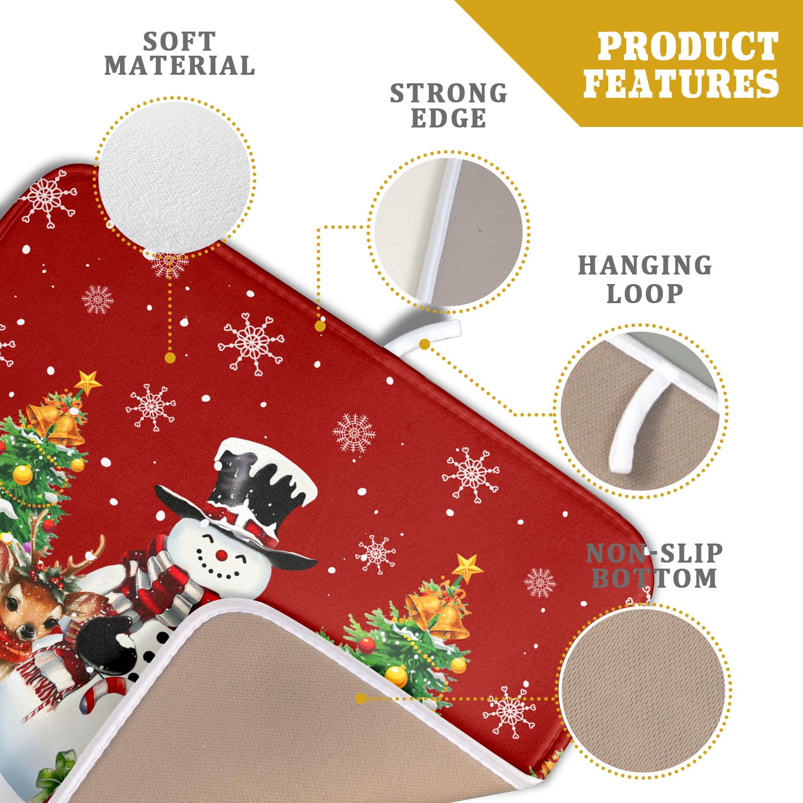 Tapis égouttoir à Vaisselle En Forme De Nain De Noël Avec