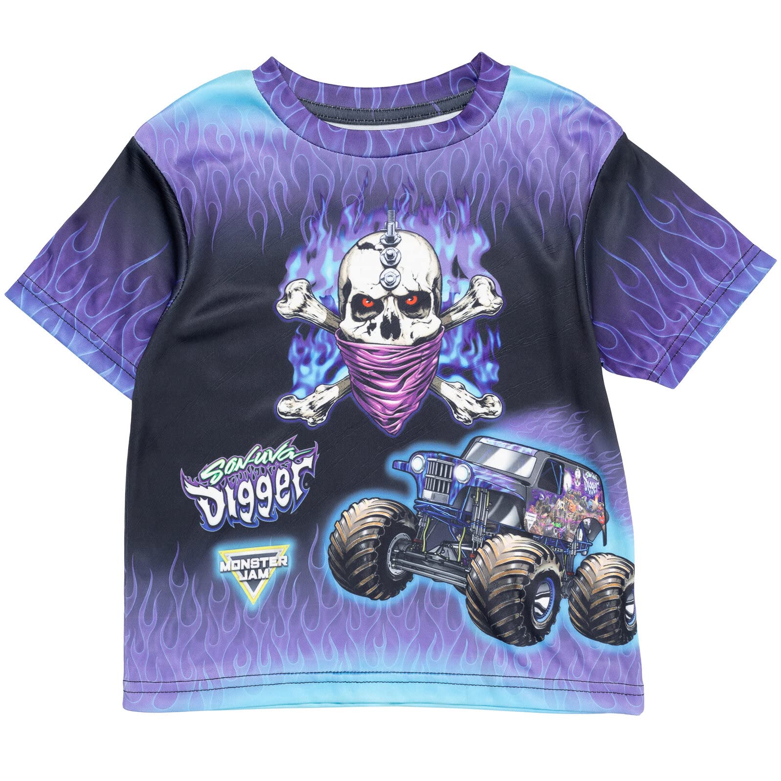 Monster Jam Matching Family T-Shirt Toddler to Adult Grave Digger El Toro Loco Megalodon