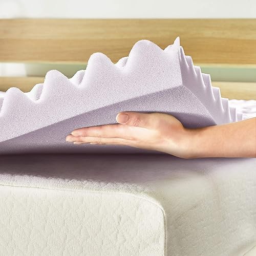 Miniatura 6 de Best Price Mattress - Cubrecolchón de espuma viscoelástica de 3 pulgadas con 5 zonas, con infusión de lavanda calmante, certificado CertiPUR-US,