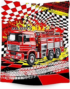 Boys Blanket, Fire Truck Blanket for Boys, Car Gifts for Kids, Warm Fleece Throw for Couch & Sofa, 40"x50"
