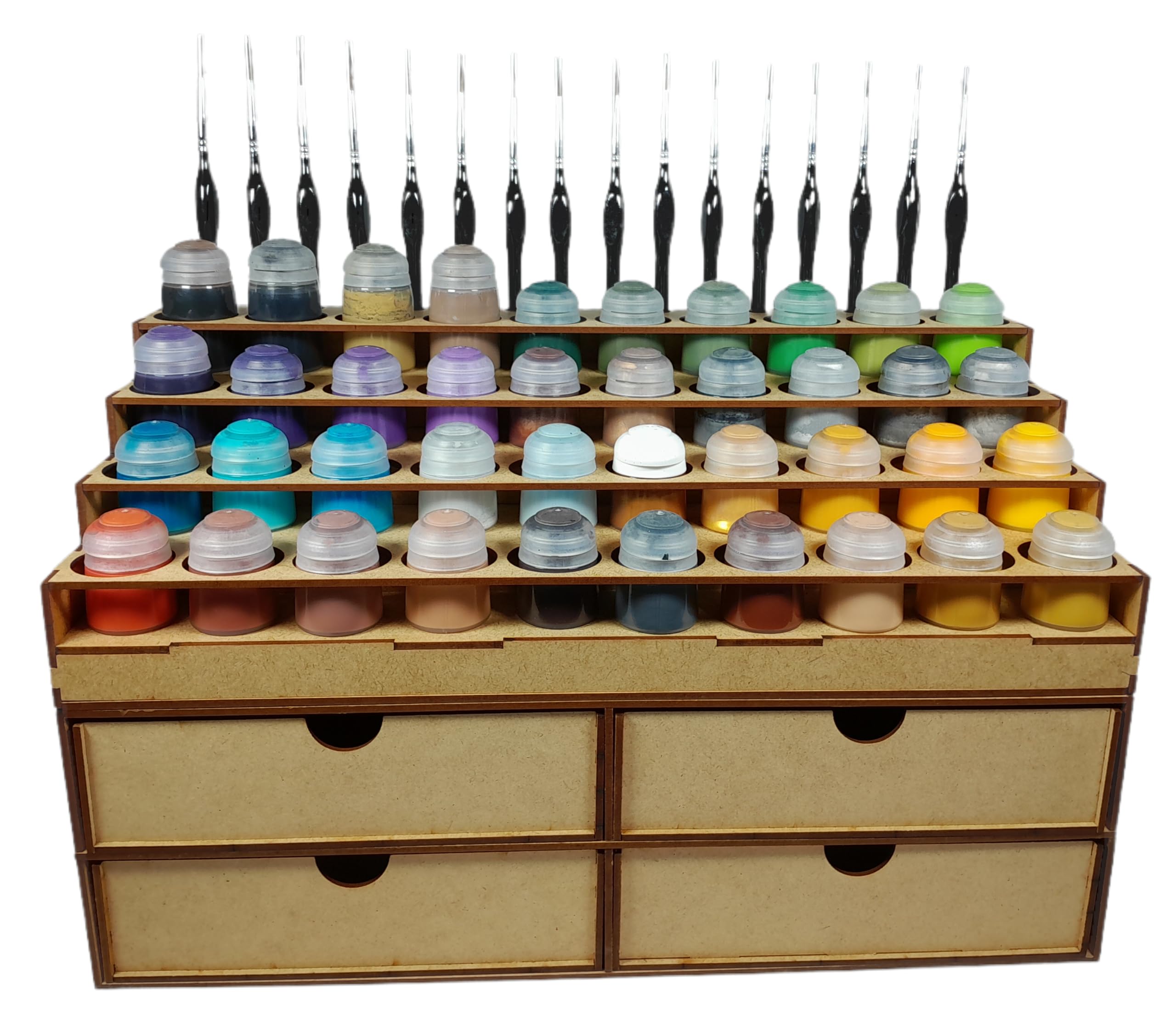 Rangement Peintures Citadel 40 Pots 16 Pinceaux 4 Grands Tiroirs Support Peinture Warhammer 40K