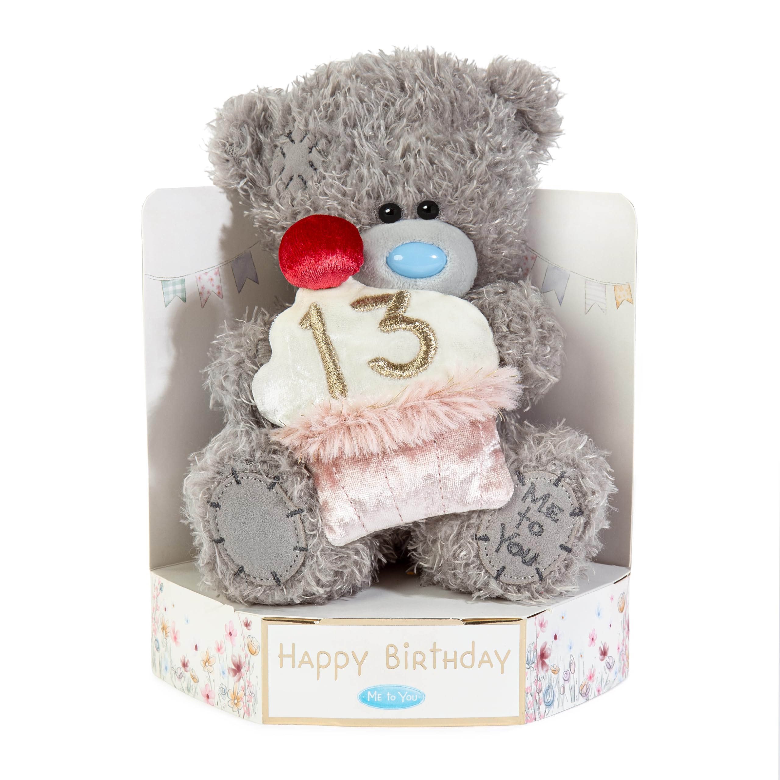 Me To You Tatty Teddy Plush 15cm-High 13th Birthday Bear - Official Collection, Grey