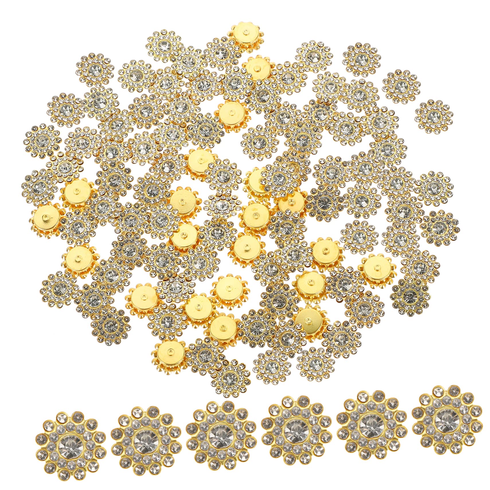 STOBOK 5pezzi Fiori Di Flatback Per Fai Da Te Di Strass Decorativi Per Abbellire Abbigliamento Accessori e Inviti Di Nozze Sunny Flower Design Per Creazioni Artigianali