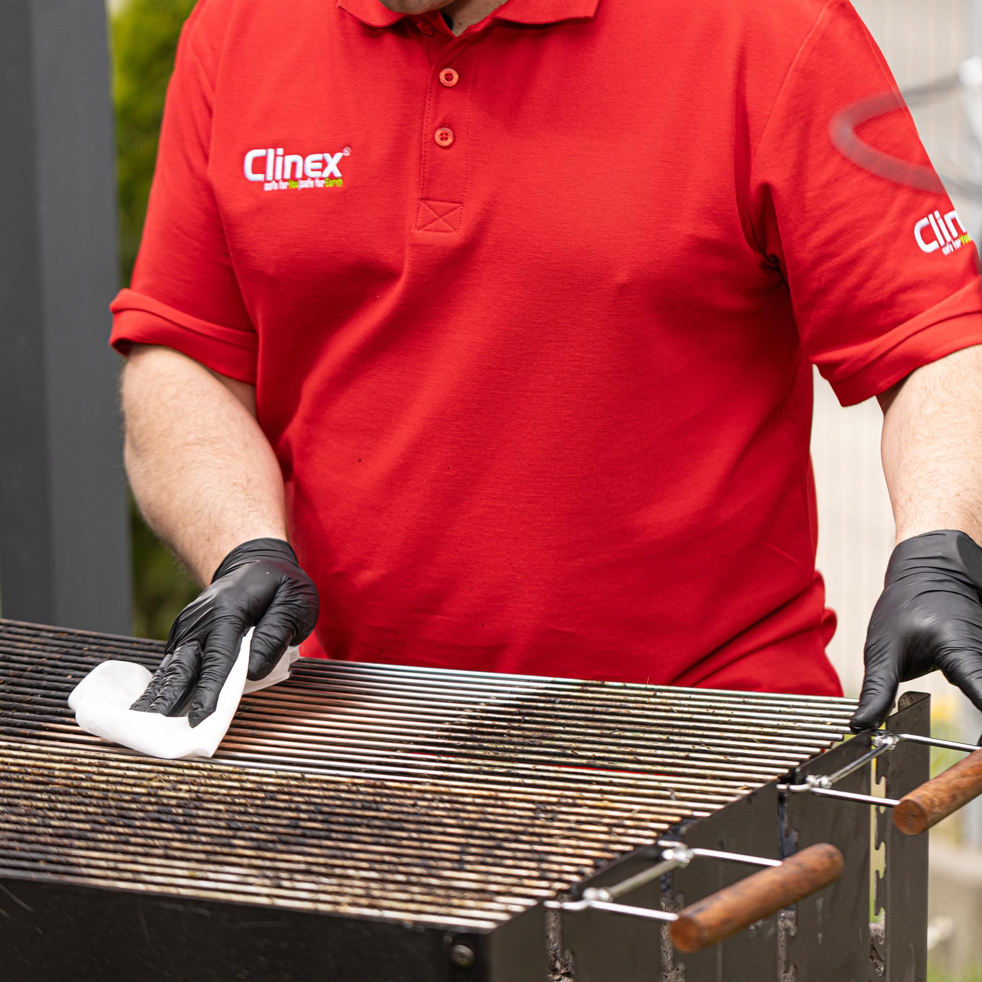 Clinex Grill Cleaner in flacone spray da 1 litro -Pulitore Griglia Barbecue - Rimuove tutti i Tipi di Sporco - Detergente in Flacone Dpray per la Rimozione - Kit Pulizia Barbecue - Sgrassatore Grill
