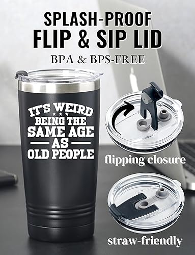 Miniatura 3 de Onebttl Regalos de cumpleaños para hombres, divertido vaso de cumpleaños para papá, abuelo, marido, él, 40, 50, 60 cumpleaños, vaso aislado de acero