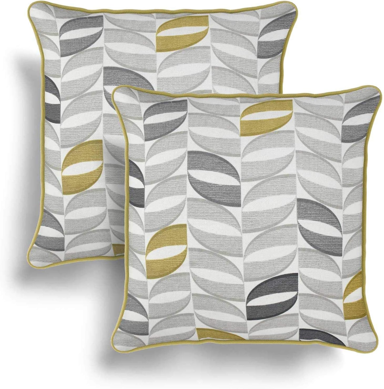 IT IDEAL TEXTILES Set of 2 Ochre Tartan Cushion Covers, Pair of Yellow