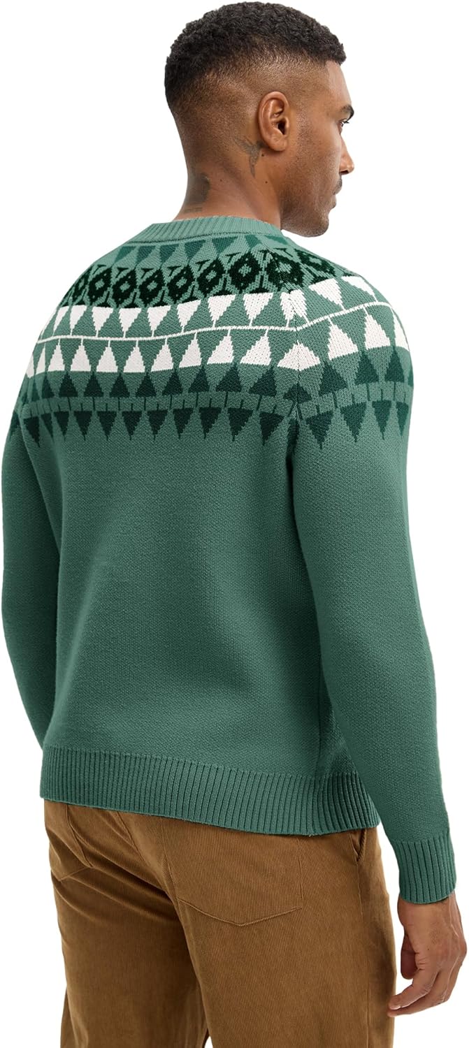 HOTake Men's Pullover Crewneck Sweater, Fair Isle and Christmas Pattern Available - Image 5