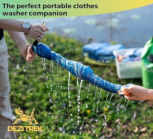 Miniatura 9 de Escurridor de ropa ultraligero – Versión actualizada 2025 con toalla más ancha – Secador de ropa manual con manivela para viajes, camping y uso
