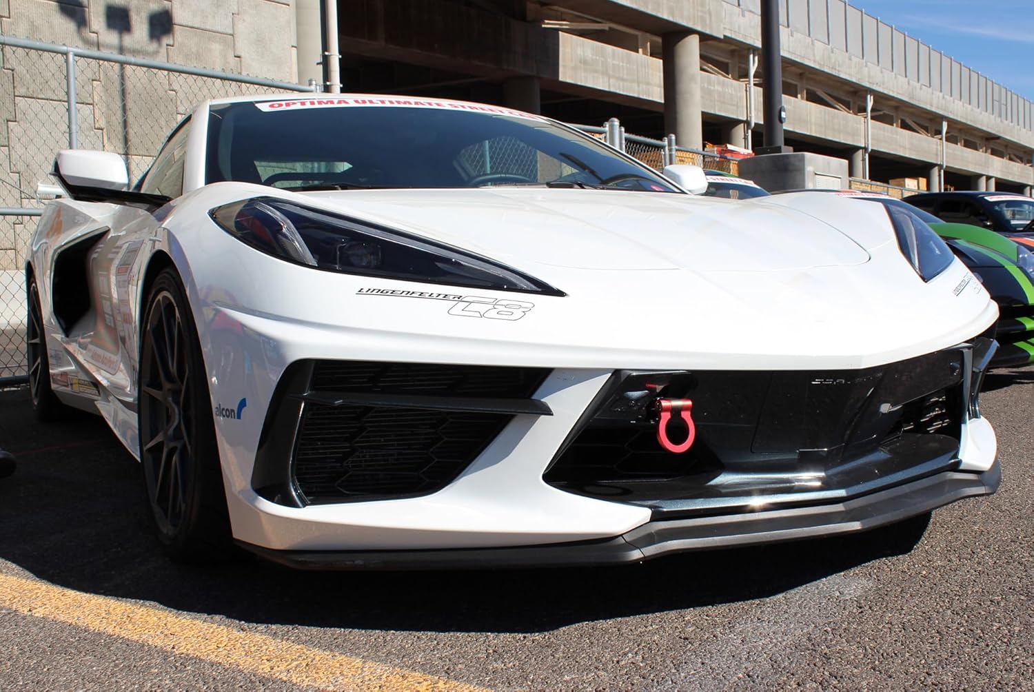 iJDMTOY Red Track Racing Style Front Bumper Tow Hook O-Ring Compatible With Chevrolet 2020-up Corvette C8, Made of Light Weight CNC Aluminum